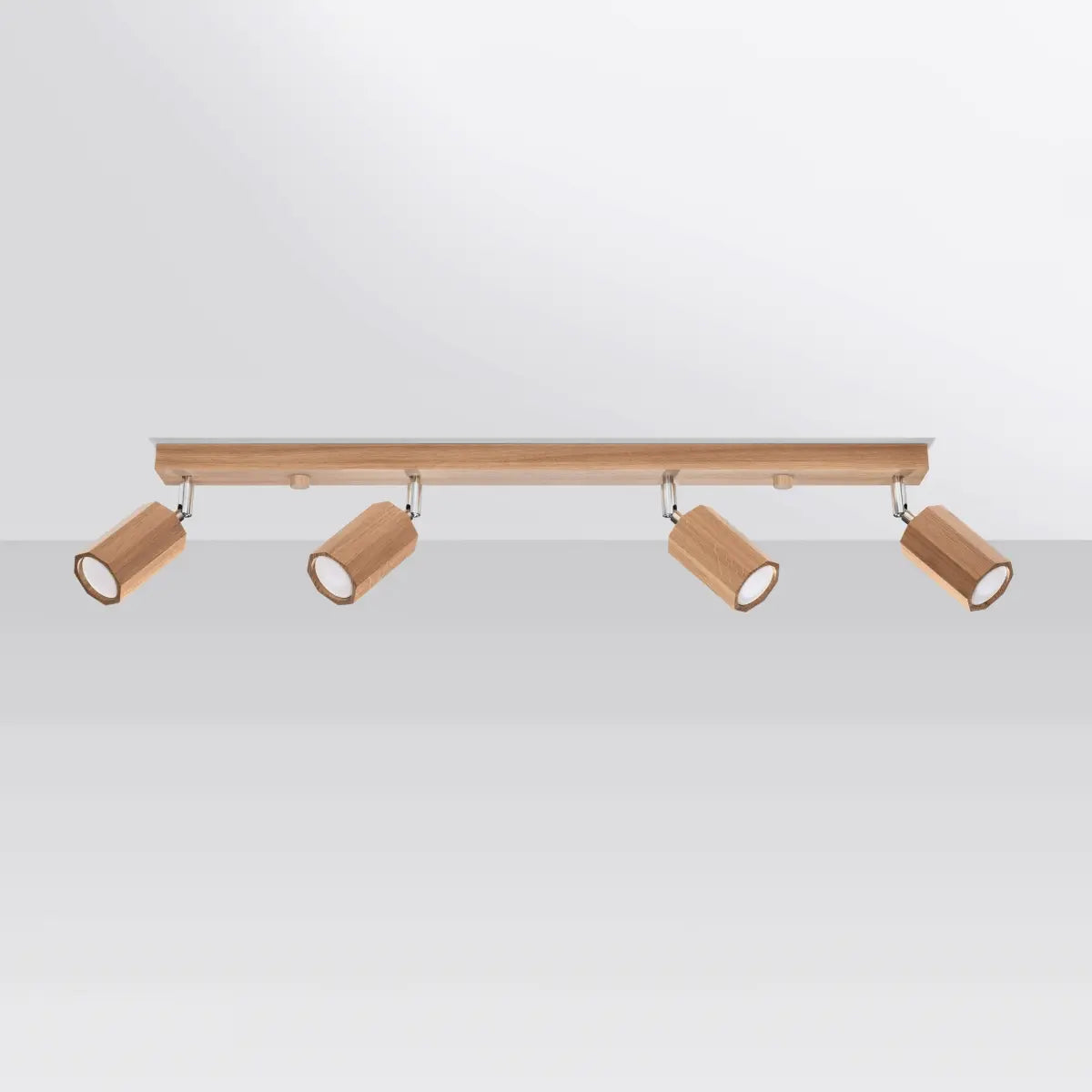 Deckenleuchte Hexagon 4 – Eiche & Holz