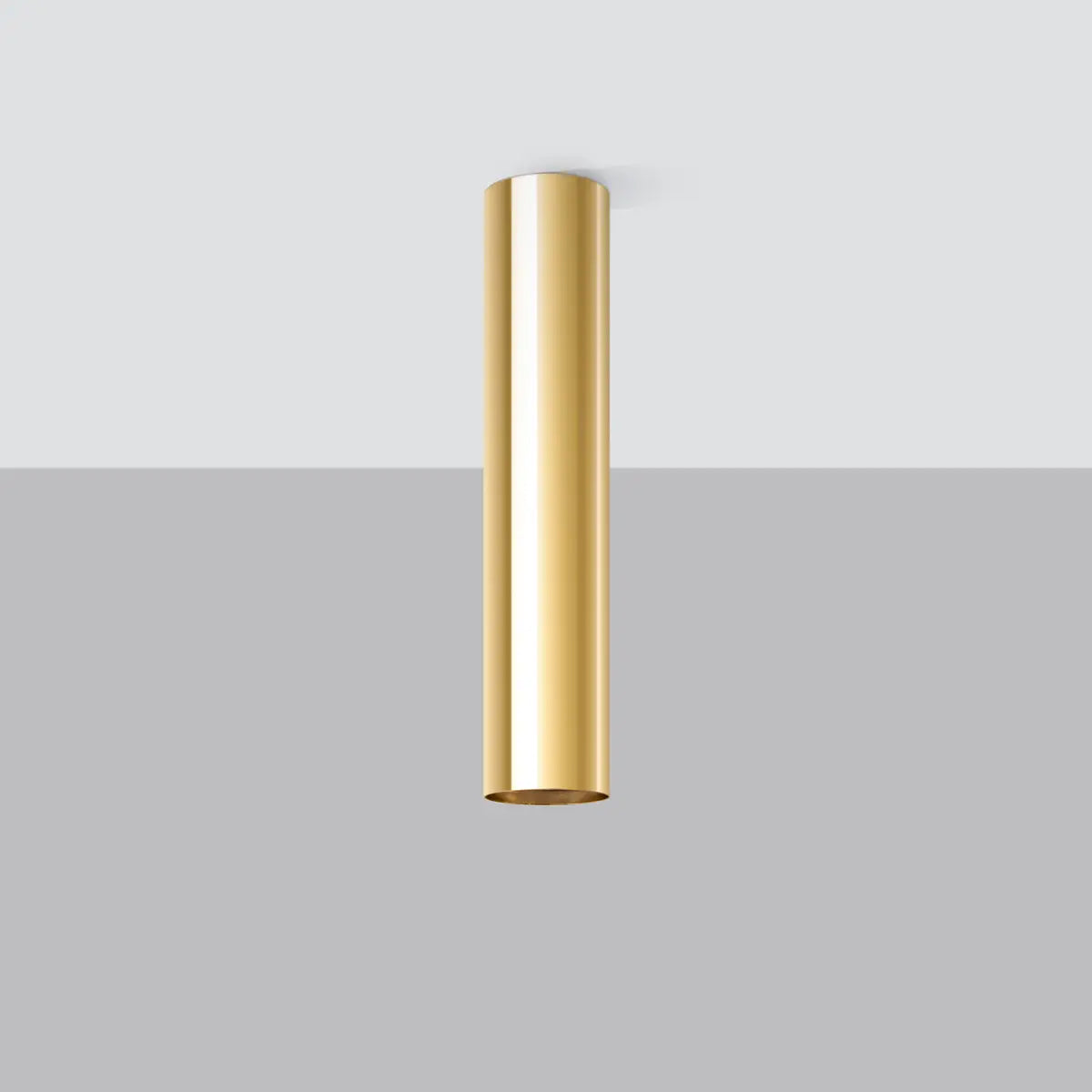 Deckenleuchte Tube 30 – Gold & Stahl