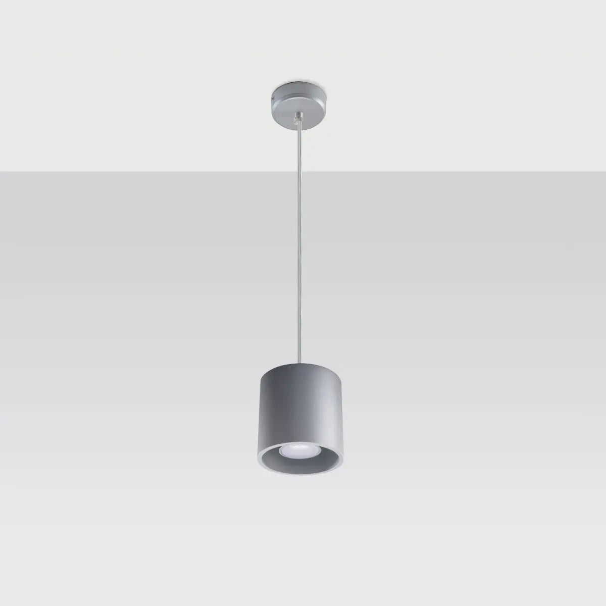 Pendelleuchte Rondo 1 – Grau & Aluminium
