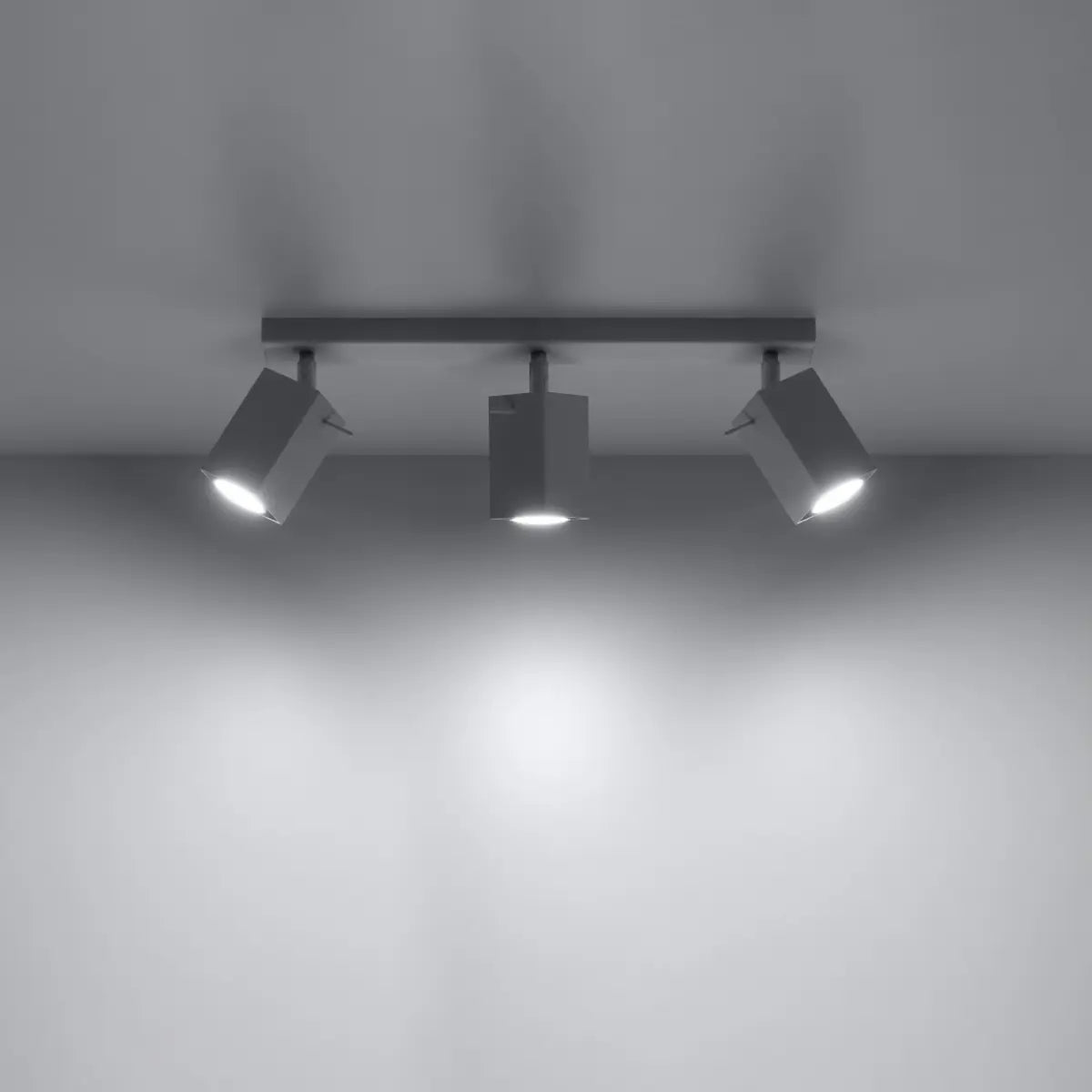 Plafondlamp Square 3 – Wit & Staal