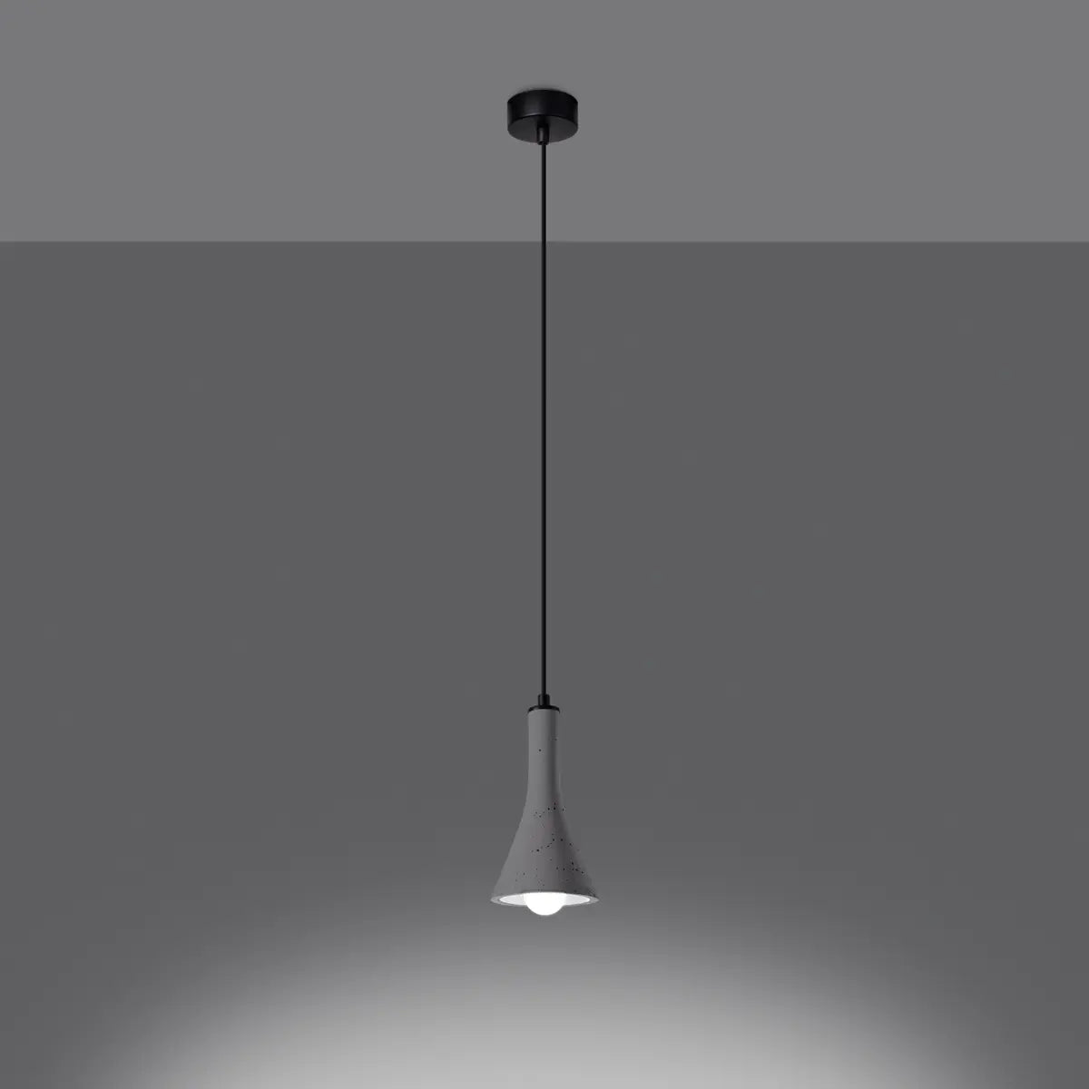 Hanglamp Tab 1 – Grijs & Beton & Zwart Metaal