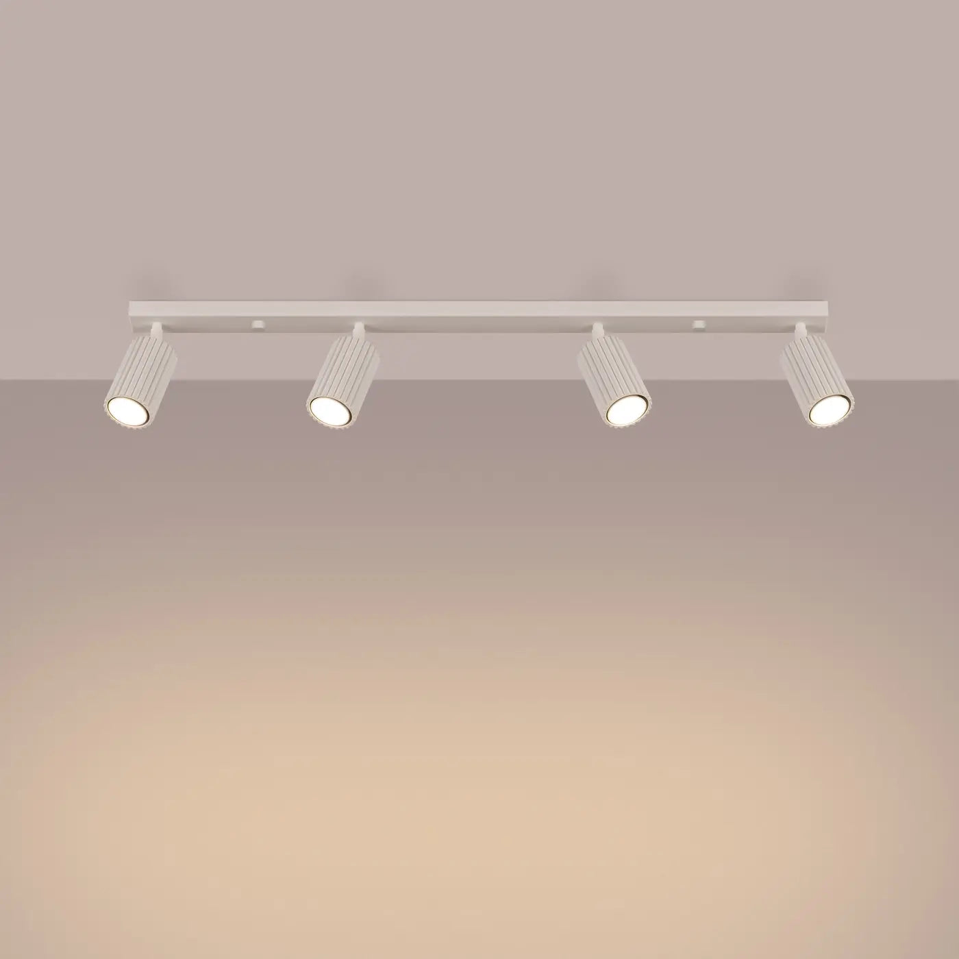 Deckenleuchte Japandi 4 – Beige & Aluminium