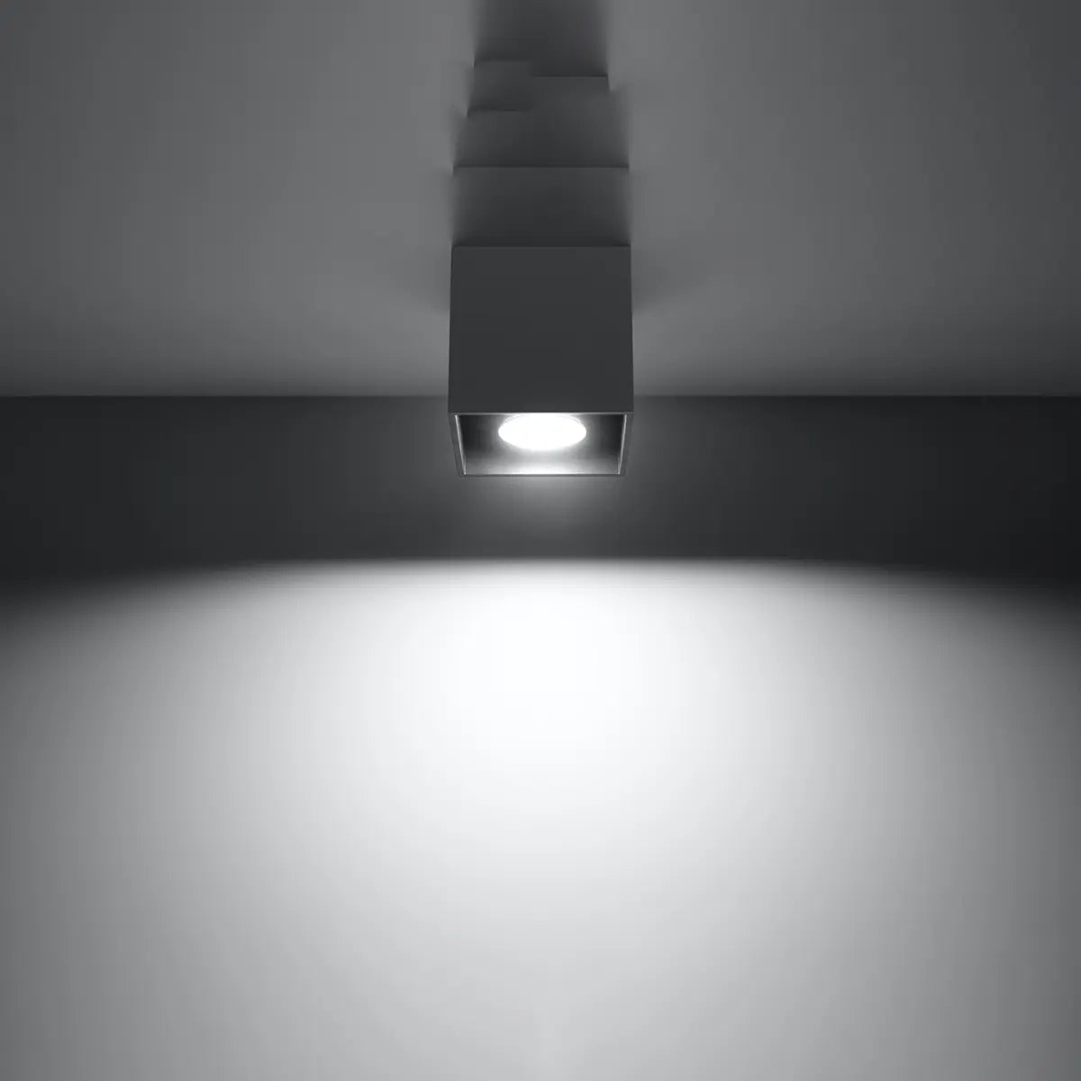 Plafondlamp Anthra Square – Antraciet & Aluminium