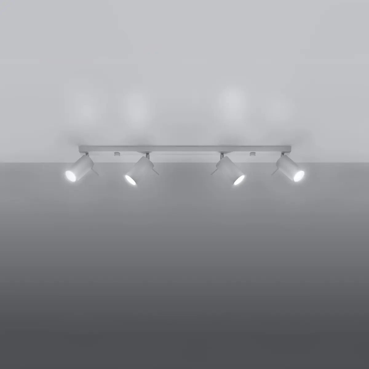 Deckenstrahler Rondo 4L – Weiß & Stahl