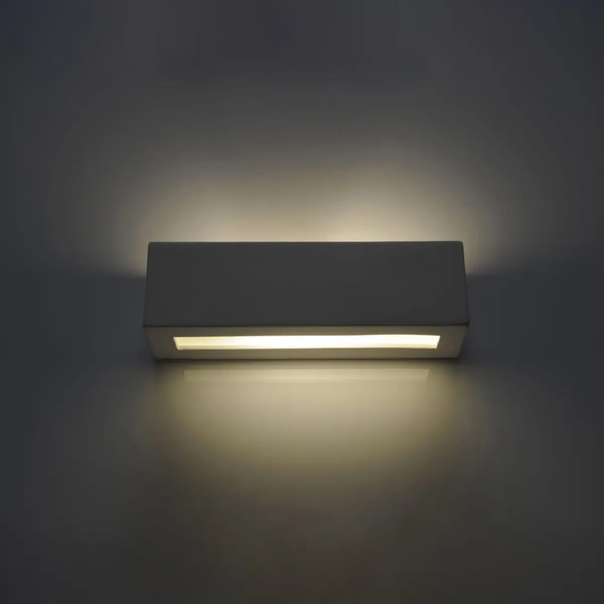 Wandlamp Square 2 – Wit Keramiek & Glas