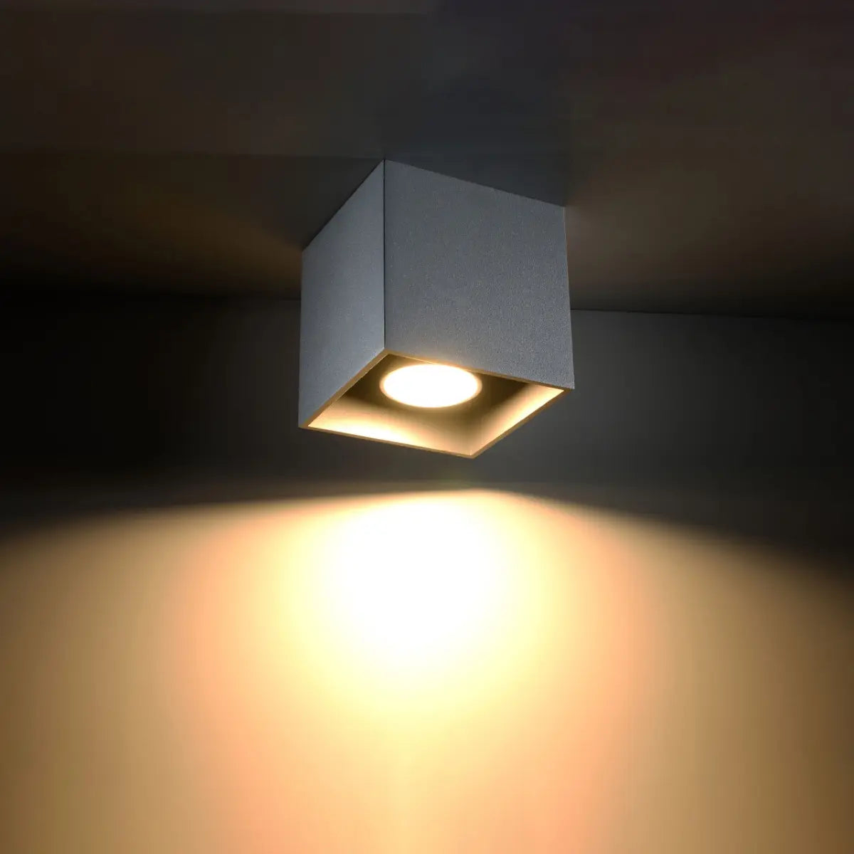 Plafondlamp Square 1 – Grijs Aluminium