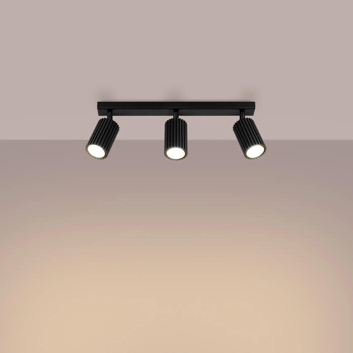 Plafondlamp Japandi 3 – Zwart & Aluminium