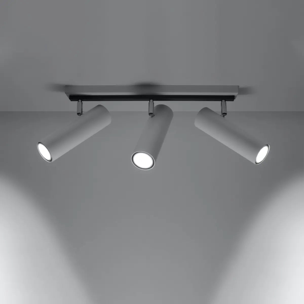 Plafondlamp Rondo Spot 3 – Wit & Staal