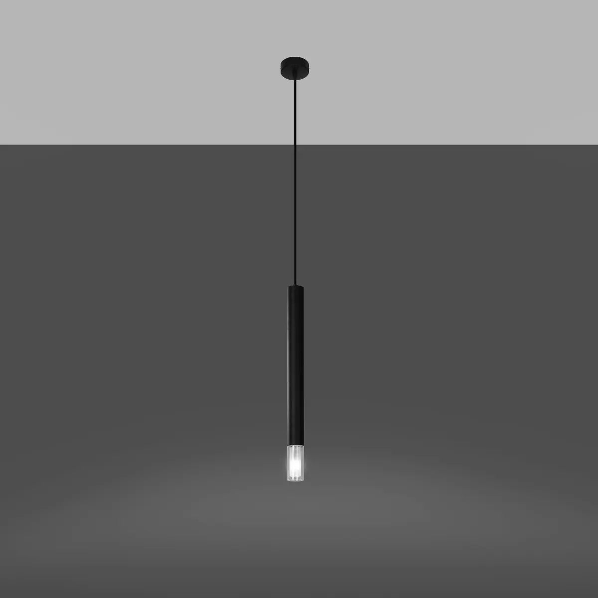 Hanglamp Matita Glass 1 – Zwart & Glas