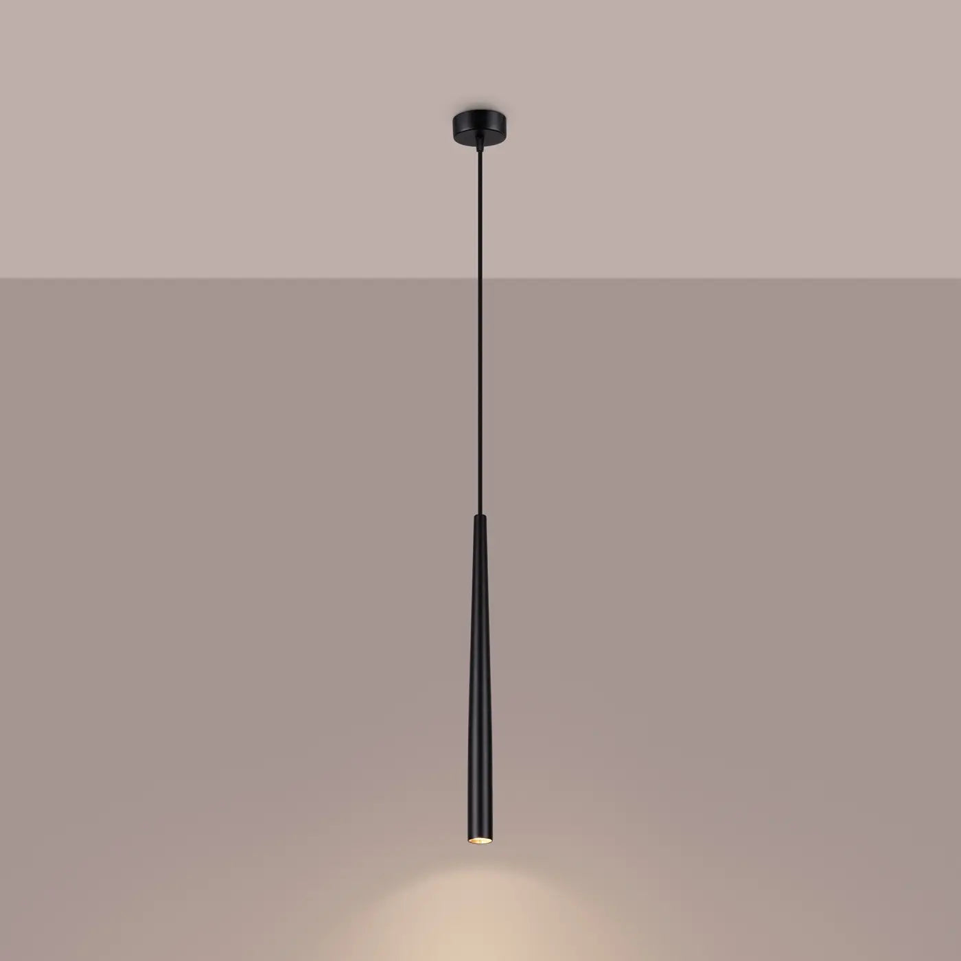 Pendelleuchte Prysma Long 1 – Schwarz & Stahl