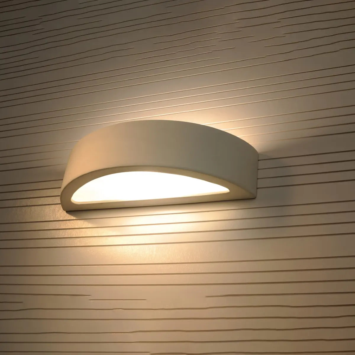Wandlampe Ufo 1 Large – Weiß Keramik & Glas