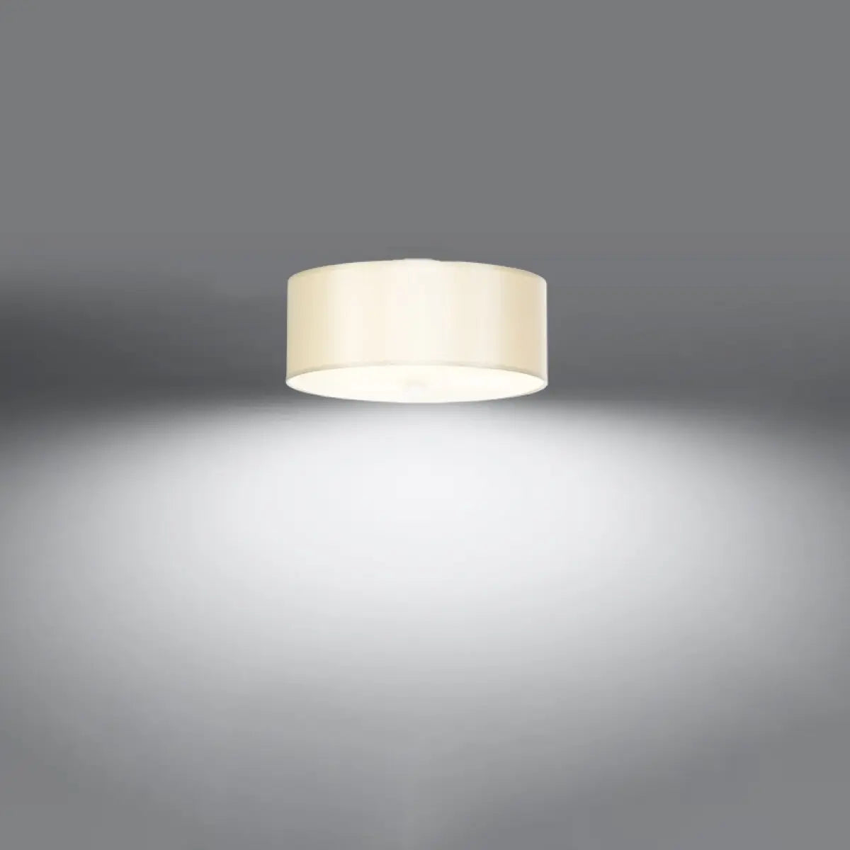 Plafondlamp Ufo Tec 30 – Weiß Stoff & Glas