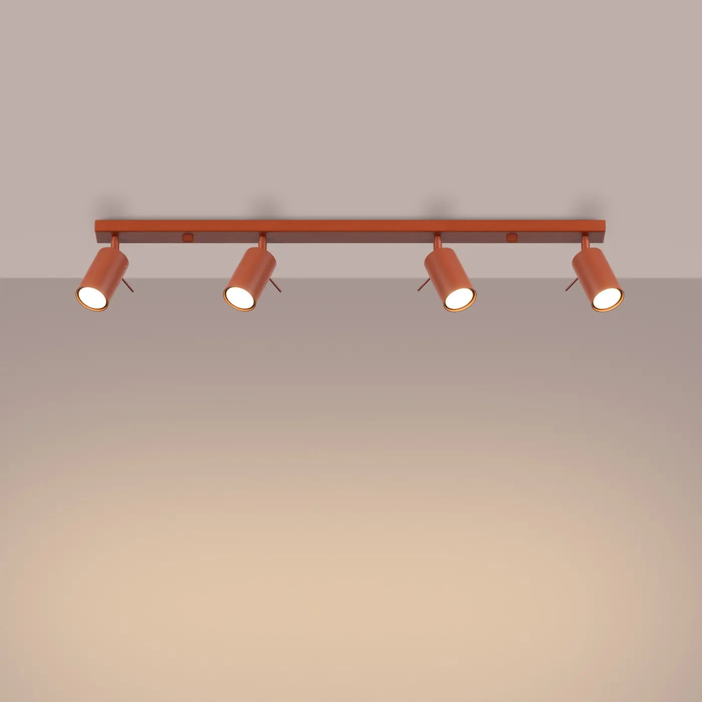 Plafondlamp Rondo 4 – Okerrood & Staal