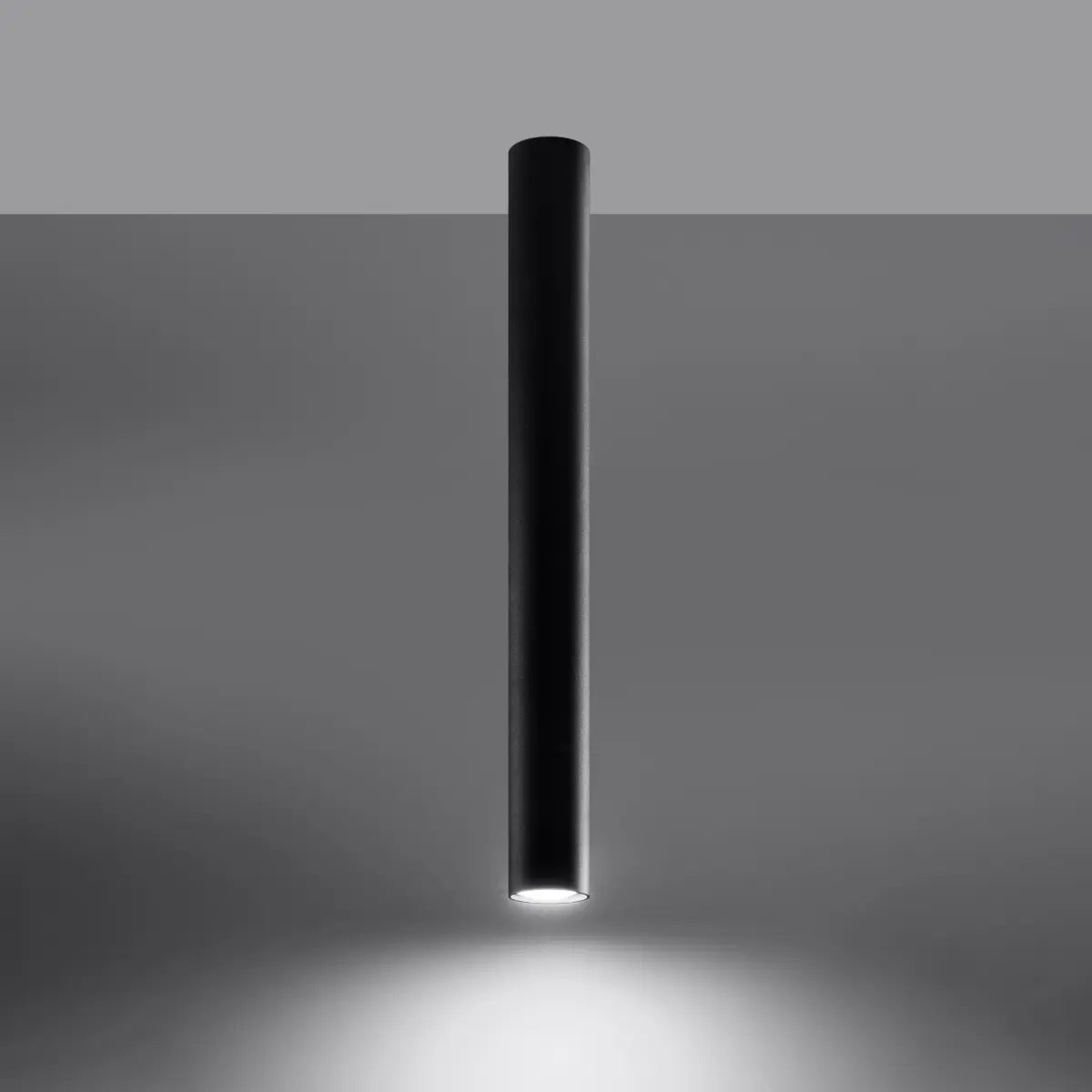 Plafondlamp Tube 60 – Zwart & Staal