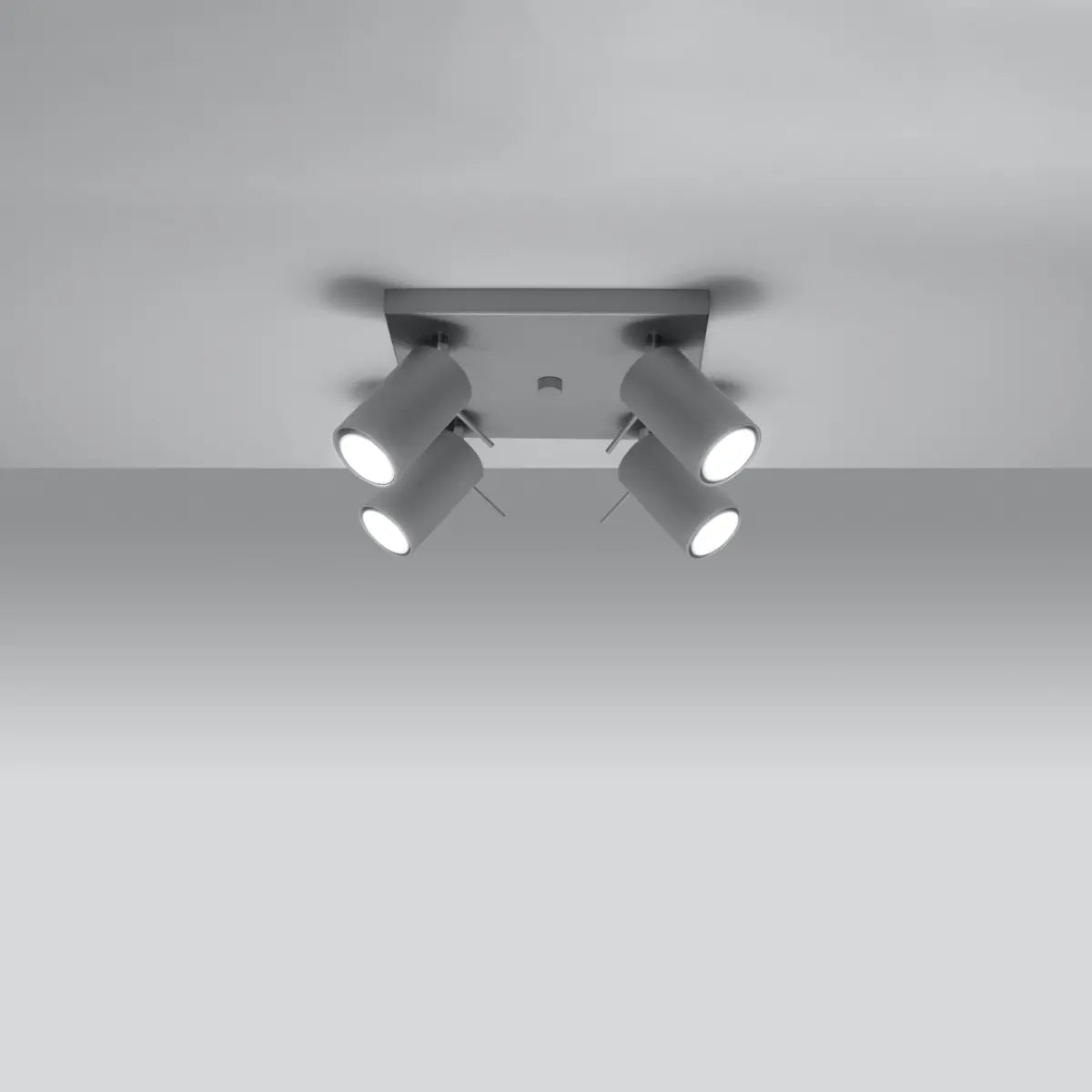 Plafondlamp Rondo 4S – Grijs & Staal