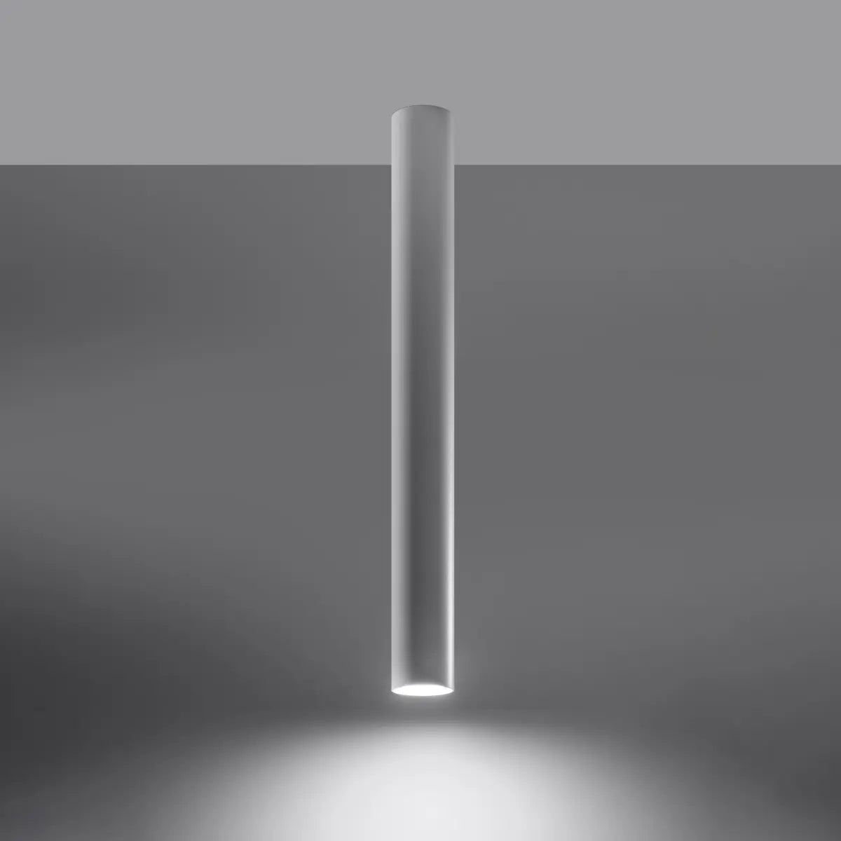 Deckenleuchte Tube Size 60 – Weiß & Stahl