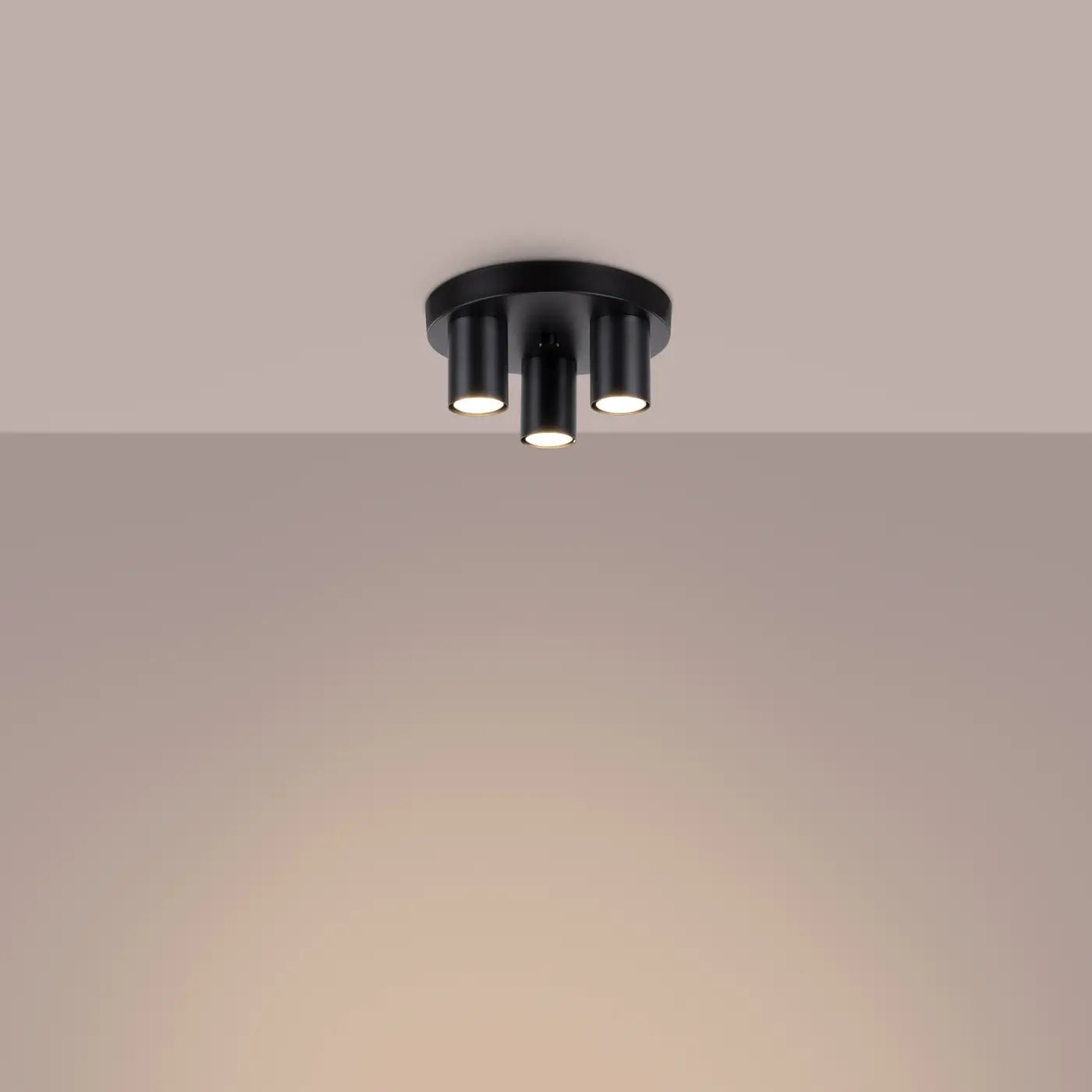 Deckenleuchte Tube 3R – Schwarz & Stahl