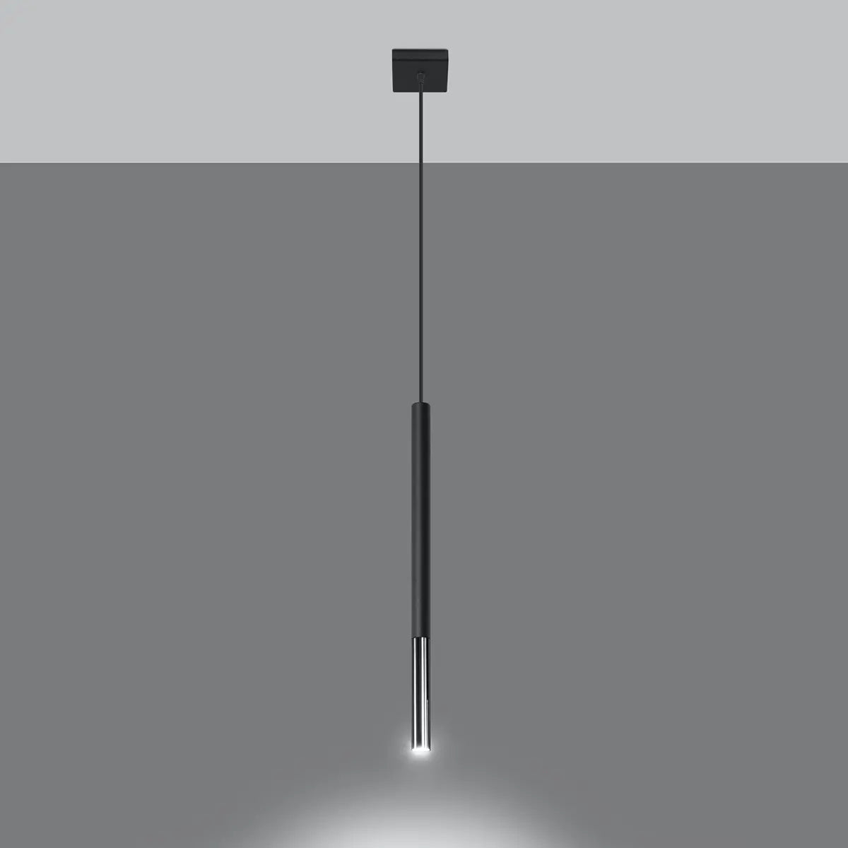 Hanglamp Matita 1 – Zwart & Chroom Staal