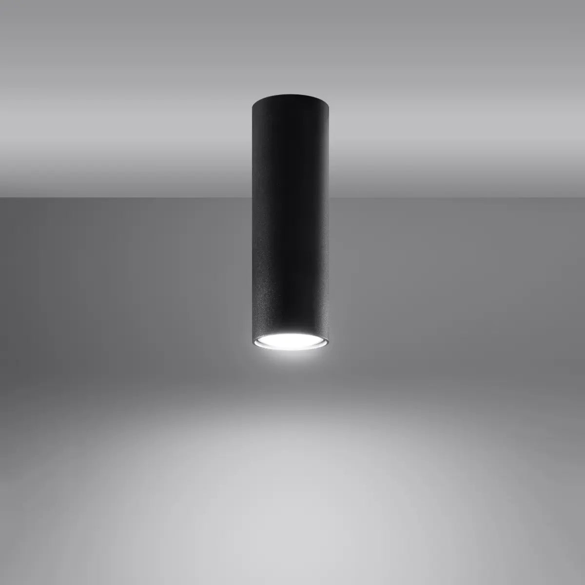 Deckenleuchte Tube Size 20 – Schwarz & Stahl