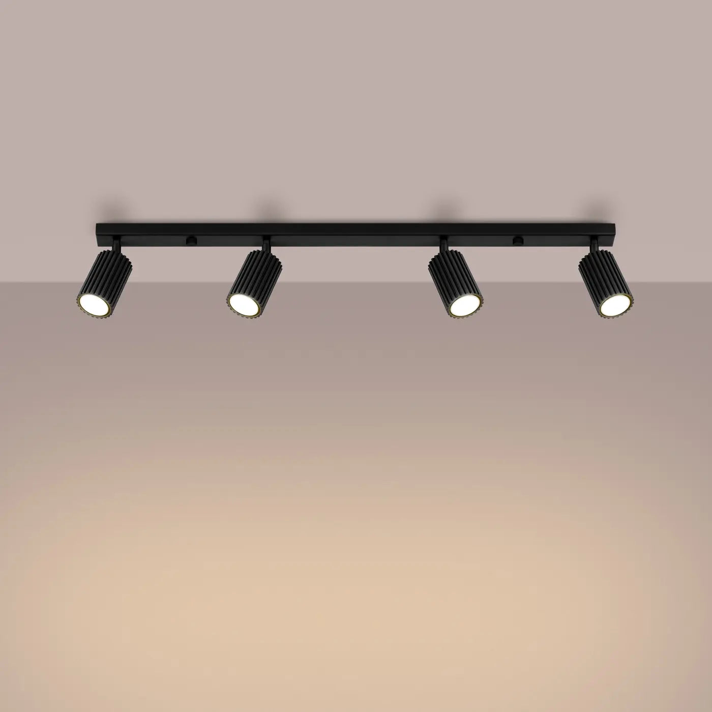 Deckenleuchte Japandi 4 – Schwarz Metall