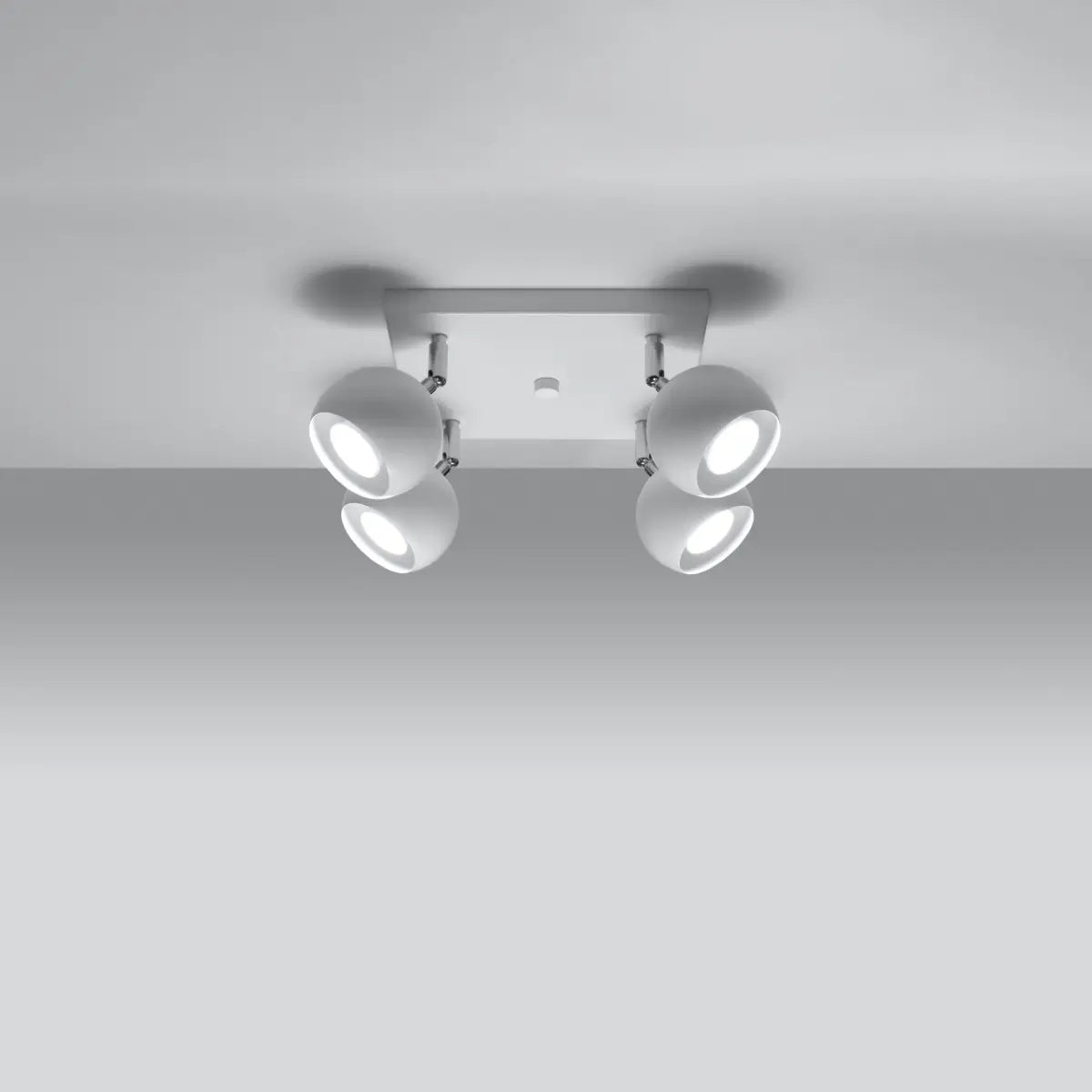 Deckenleuchte Retro 4S – Weiß & Stahl