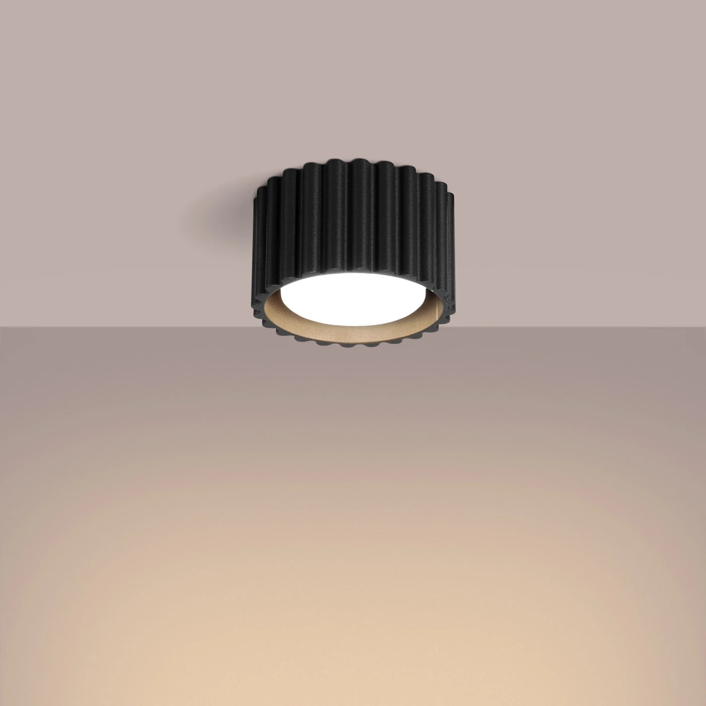 Deckenstrahler Japandi Single XS – Schwarz & Aluminium