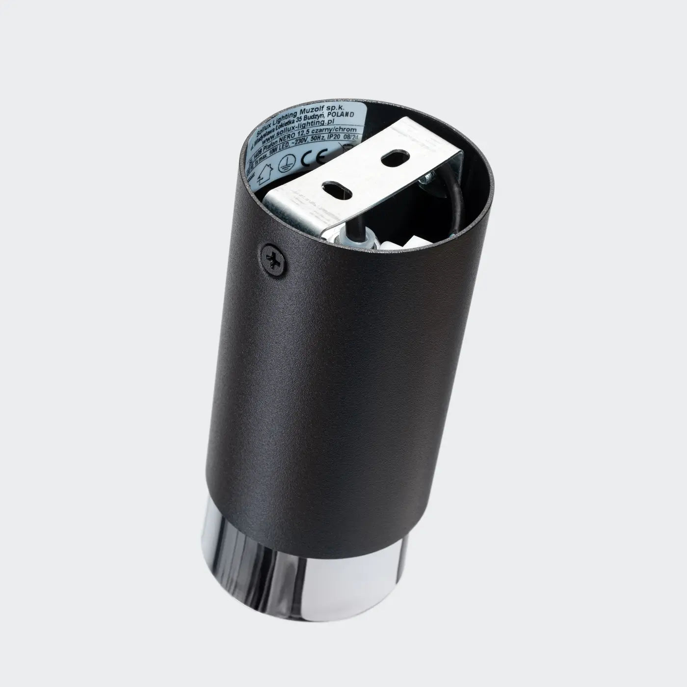 Deckenstrahler Tube 2-Tone 12 – Schwarz & Chrom & Stahl