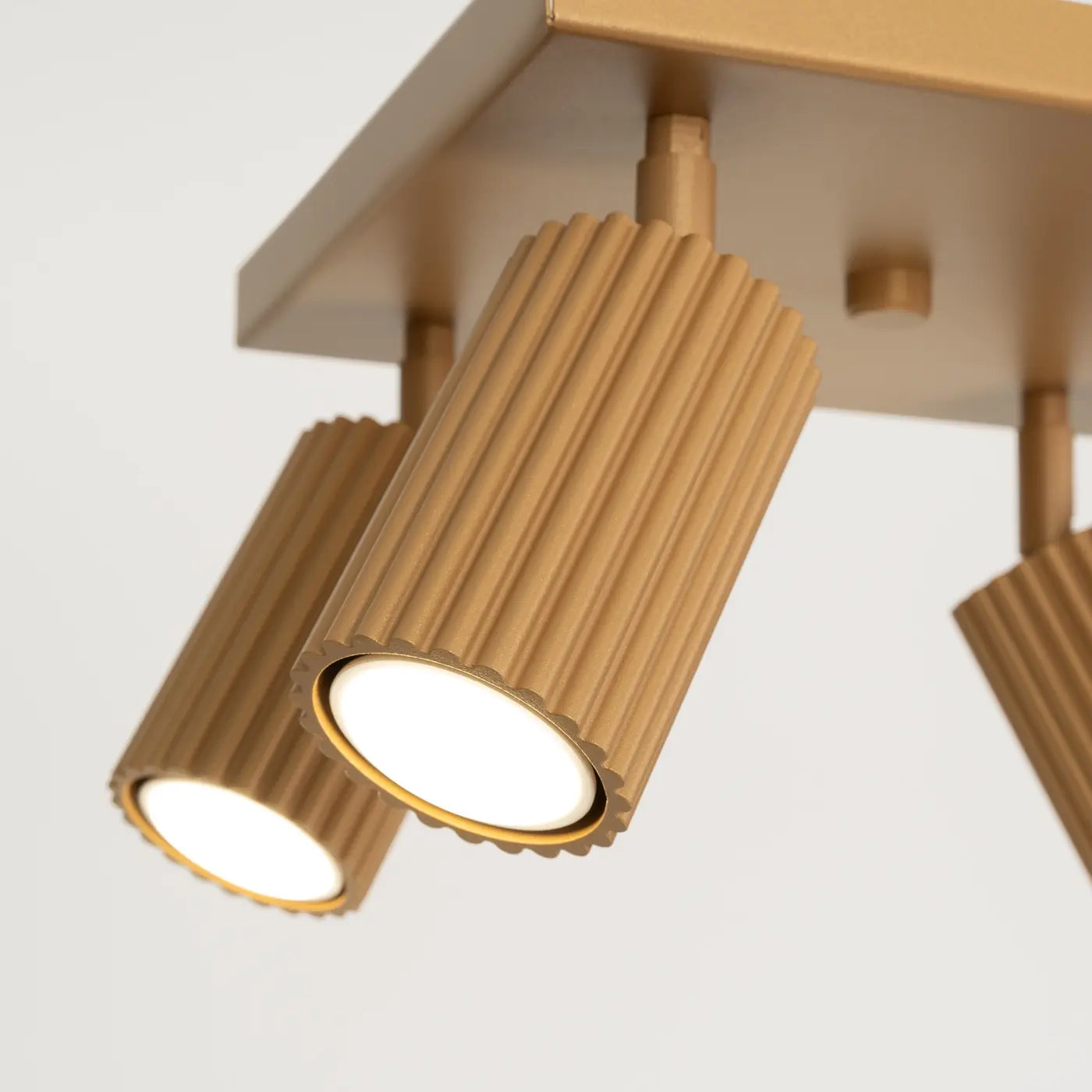 Deckenleuchte Japandi 4S – Gold & Aluminium
