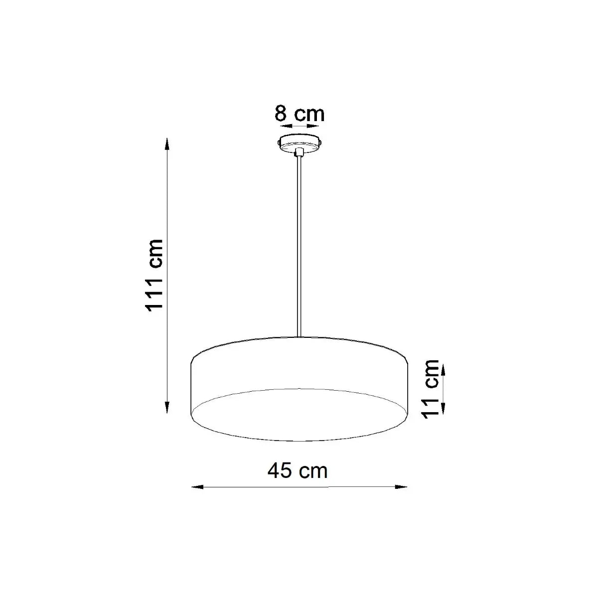 Hanglamp UFO 45 – Zwart PVC