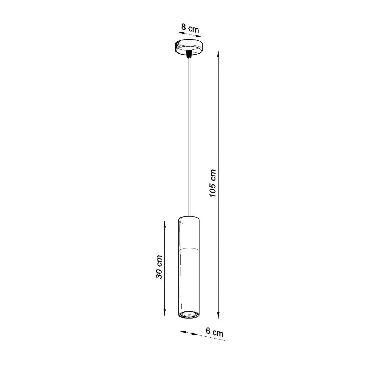 Hanglamp Tube Beton White – Wit & Grijs Beton