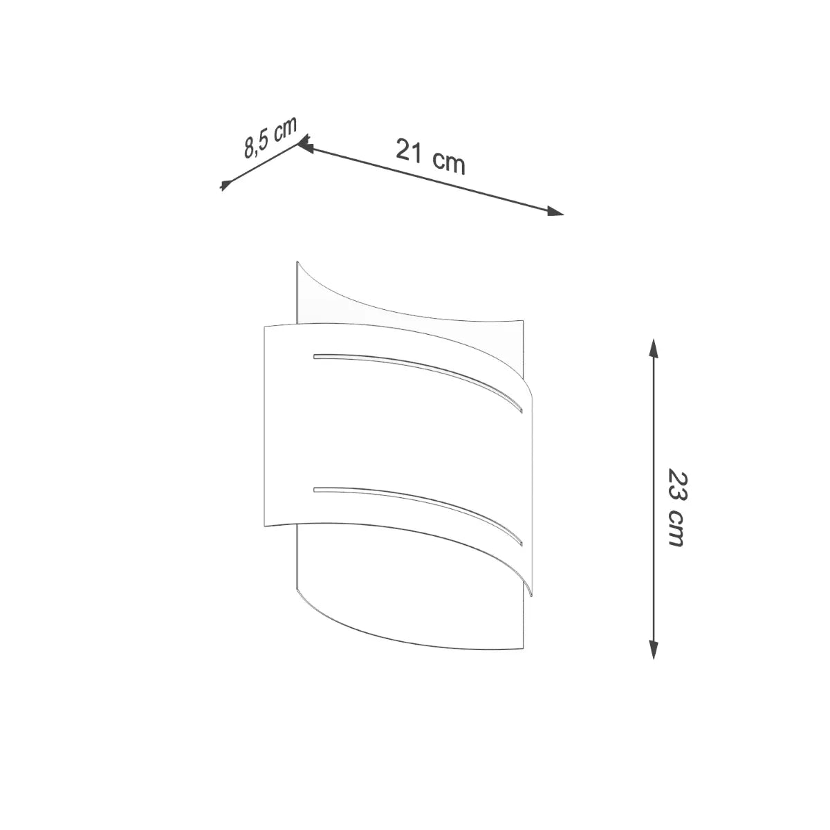 Wandleuchte Lux Line – Schwarz & Stahl