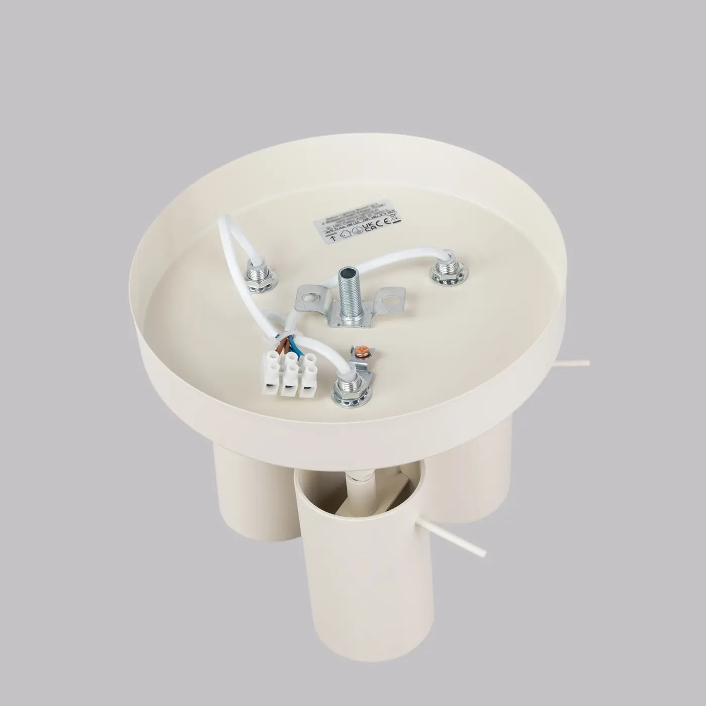 Plafondlamp Rondo 3R – Beige & Staal