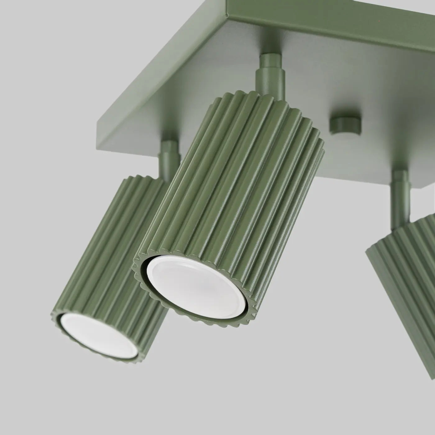 Plafondlamp Japandi 4S – Olijfgroen & Aluminium