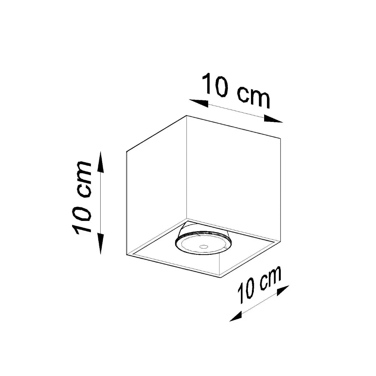 Deckenstrahler Anthra Square – Anthrazit & Aluminium