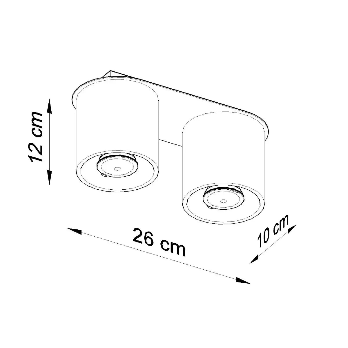Plafondlamp Rondo Double – Zwart & Aluminium