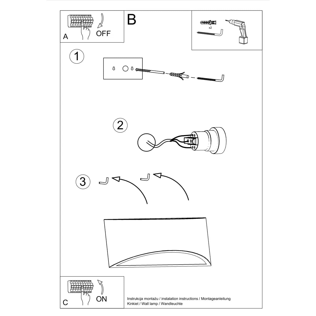 Wandleuchte Ufo 4 – Weiß & Keramik