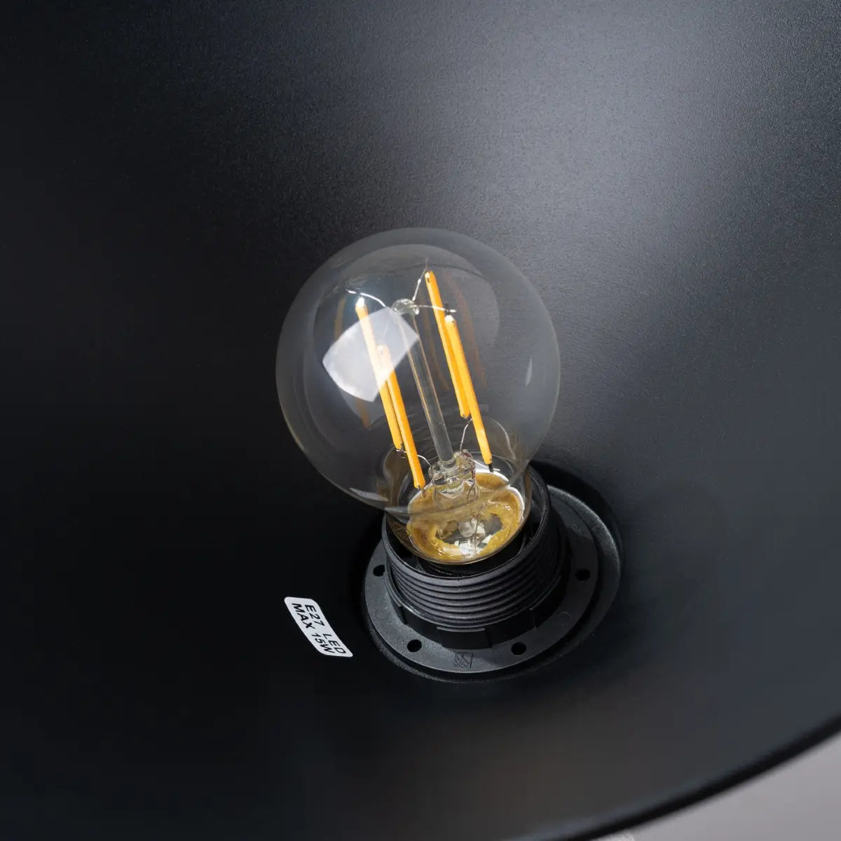 Pendelleuchte Diner 1 – Schwarz & Stahl & Holz