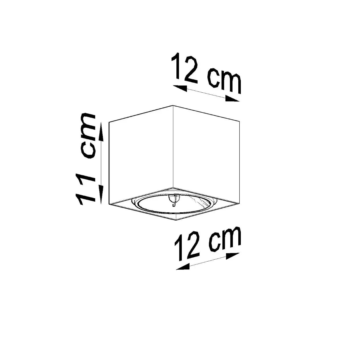 Plafondlamp Square Flash – Grijs & Aluminium