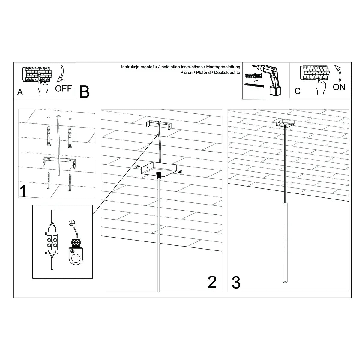 Pendelleuchte Slim Tube 1 – Grau & Beton
