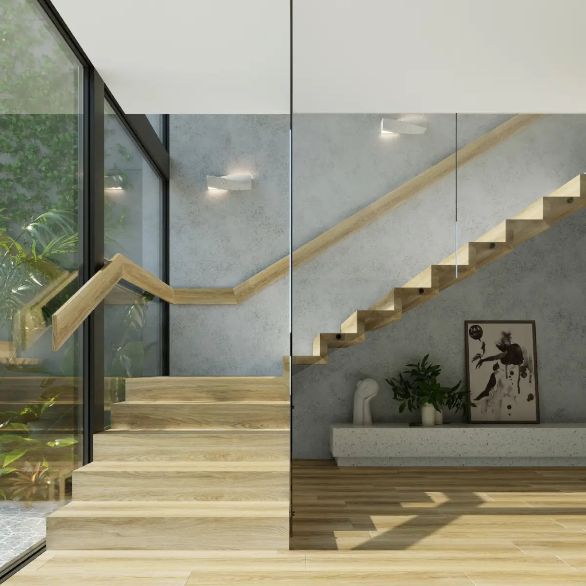 Wandleuchte Twist 2 – Grau Beton