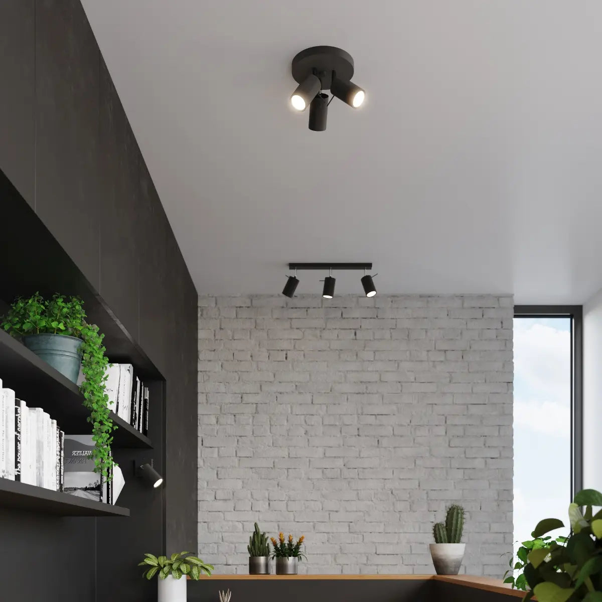 Spots Rondo 3P – Zwart & Staal