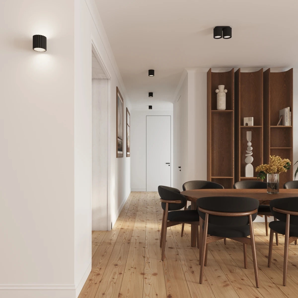 Spots Japandi Double – Zwart & Aluminium