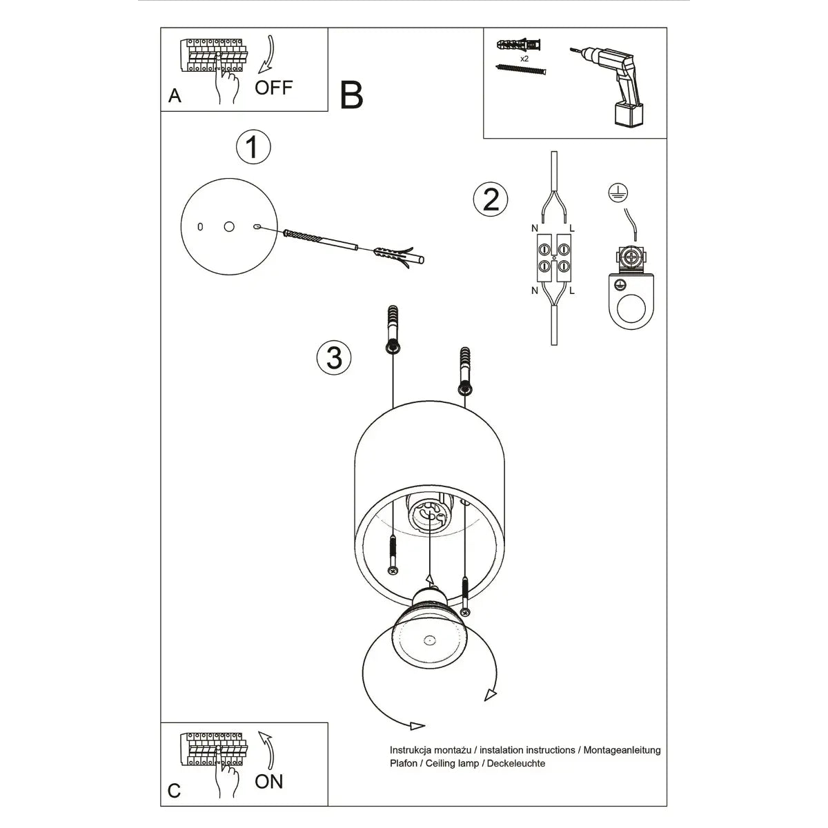 Plafondlamp Anthra Rondo – Antraciet & Aluminium