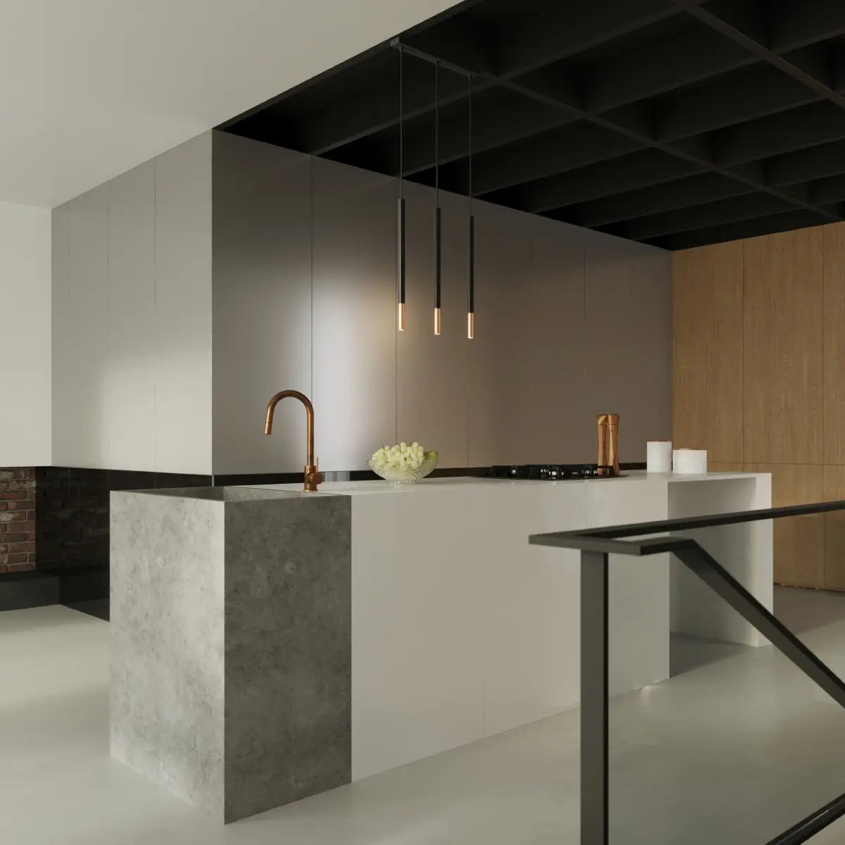 Hanglamp Matita 1 – Zwart & Koper Staal