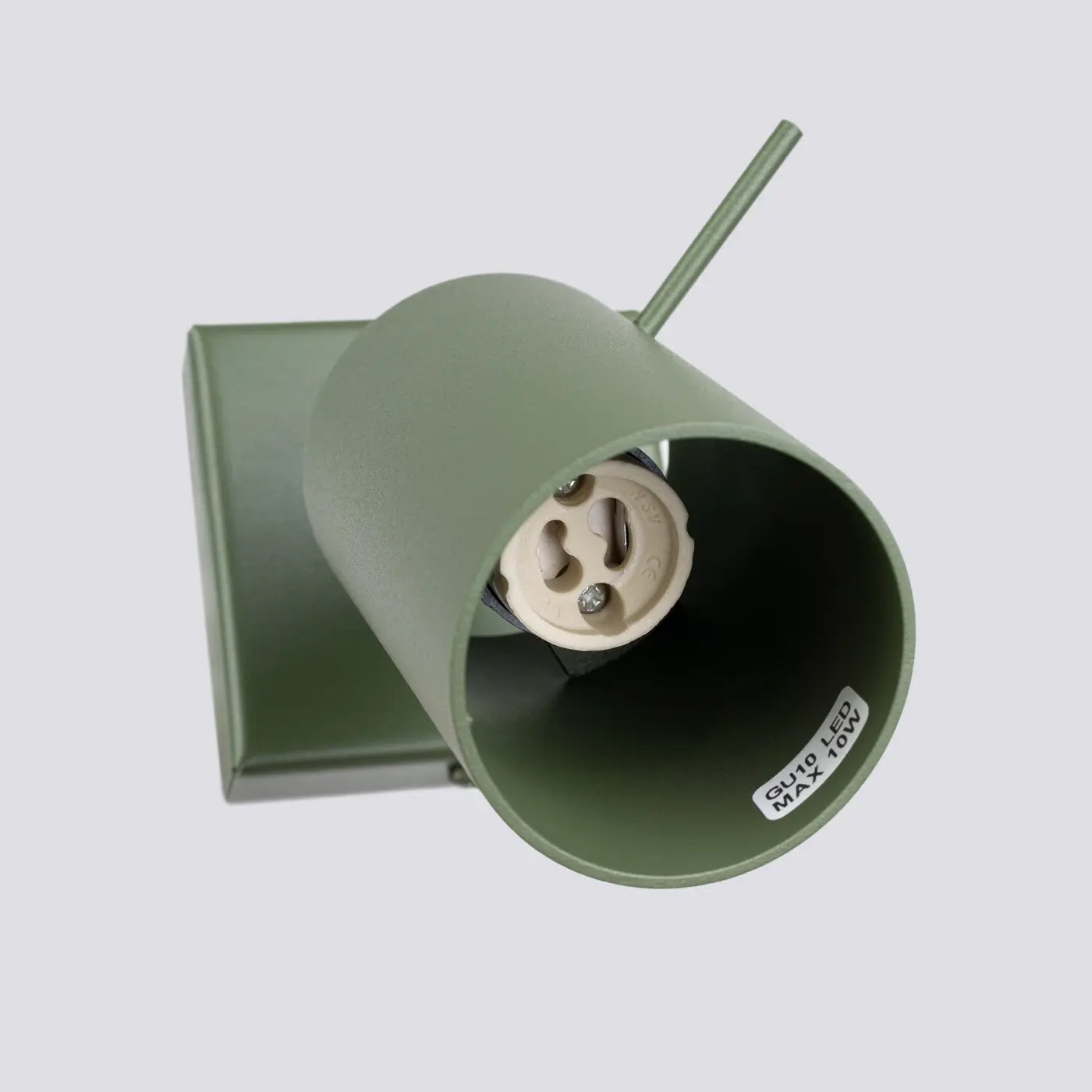 Wandleuchte Rondo – Olivgrün & Stahl