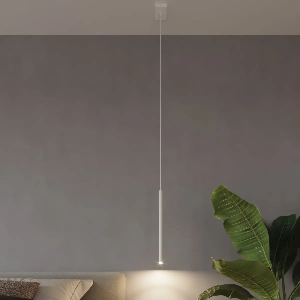 Hanglamp Matita 1 – Wit & Staal
