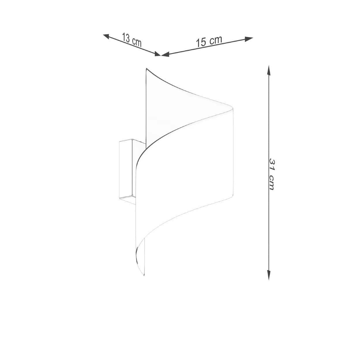 Wandleuchte Tornado – Schwarz & Stahl