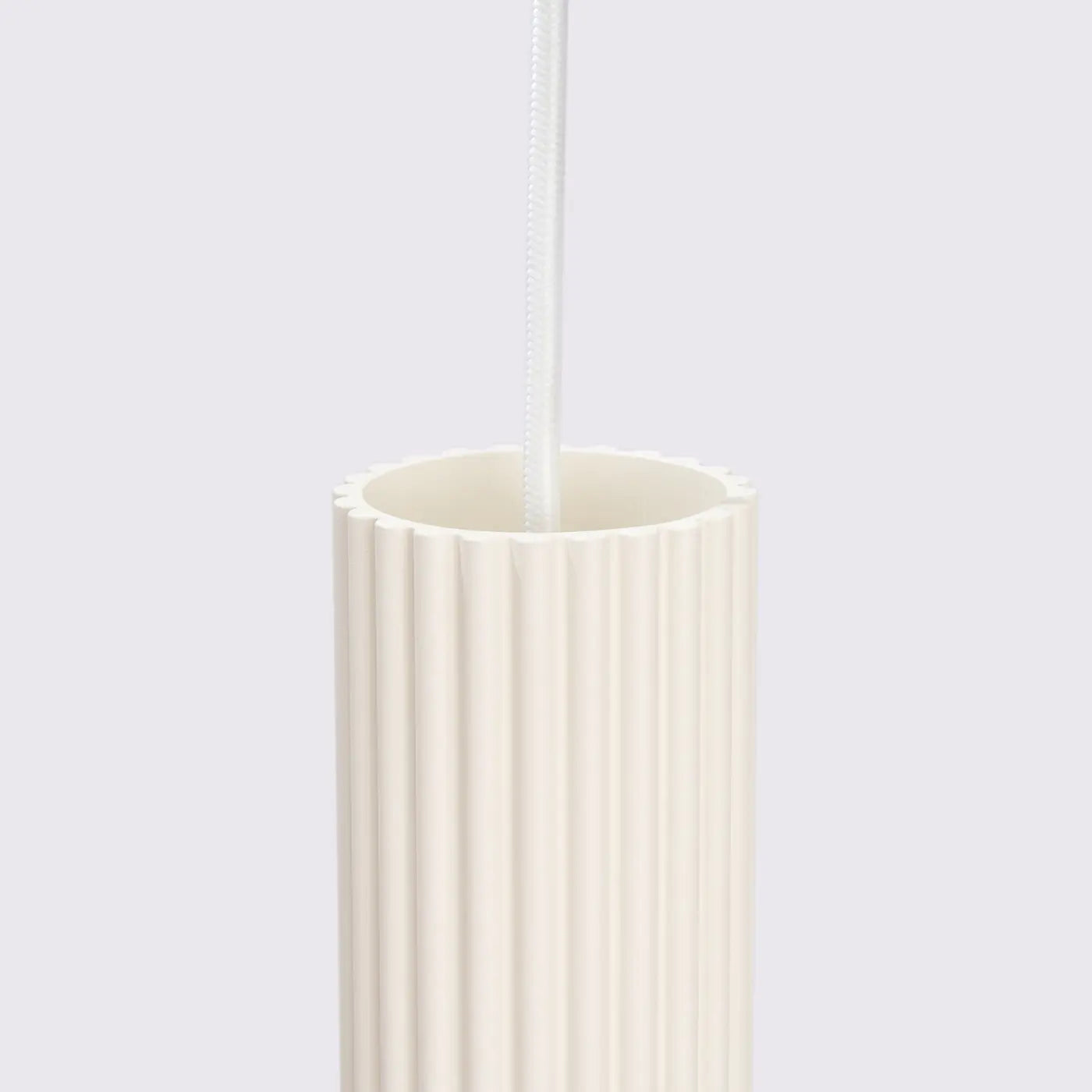 Pendelleuchte Japandi 1 – Beige & Aluminium
