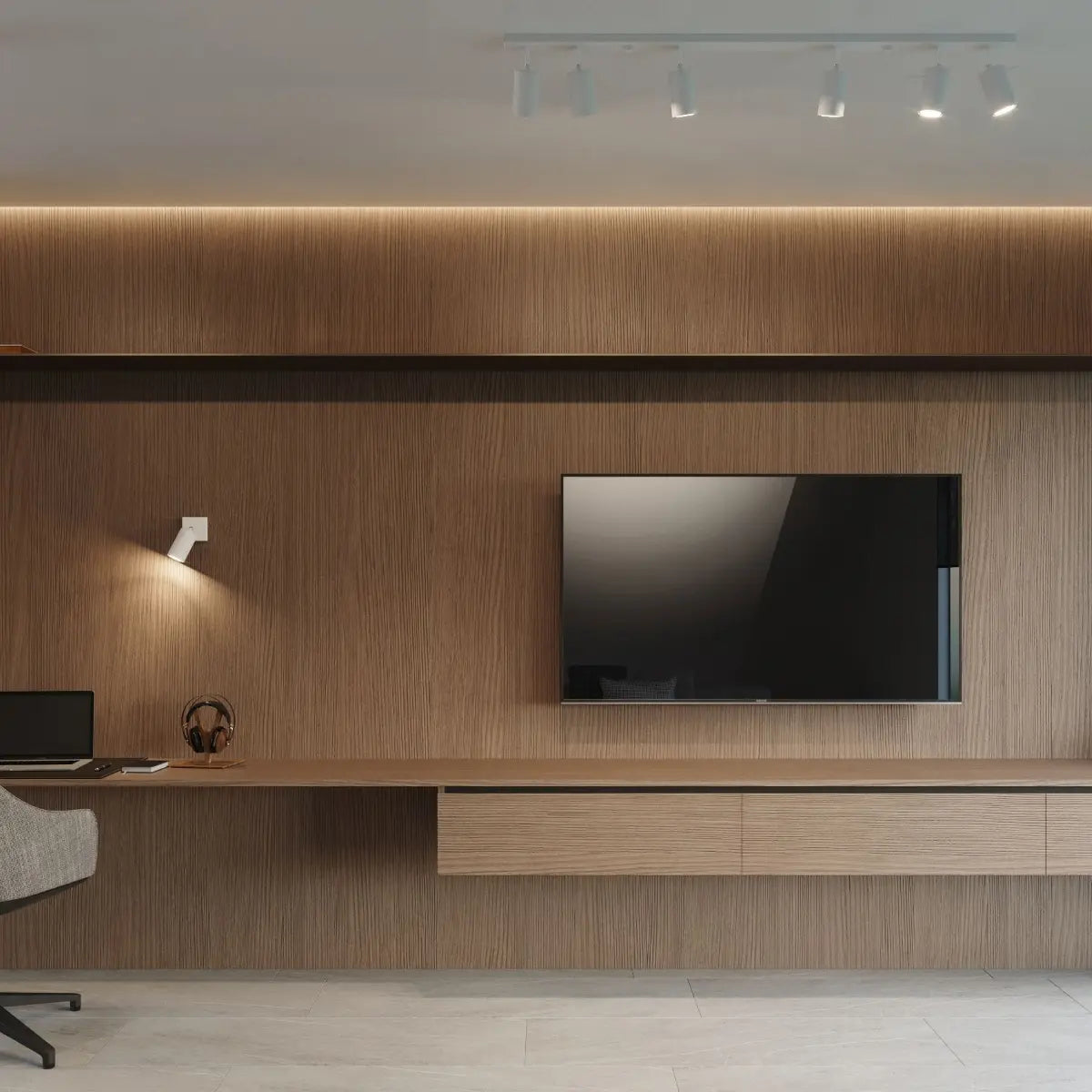 Wandleuchte Rondo 1 – Weiß & Stahl