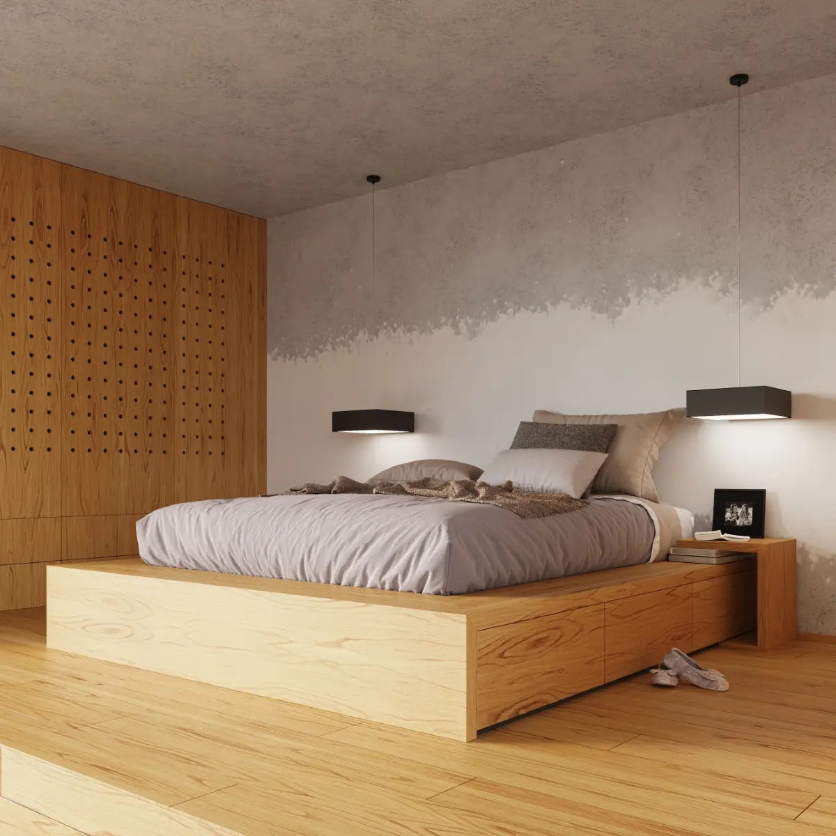 Deckenleuchte Block 35 – Schwarz & PVC